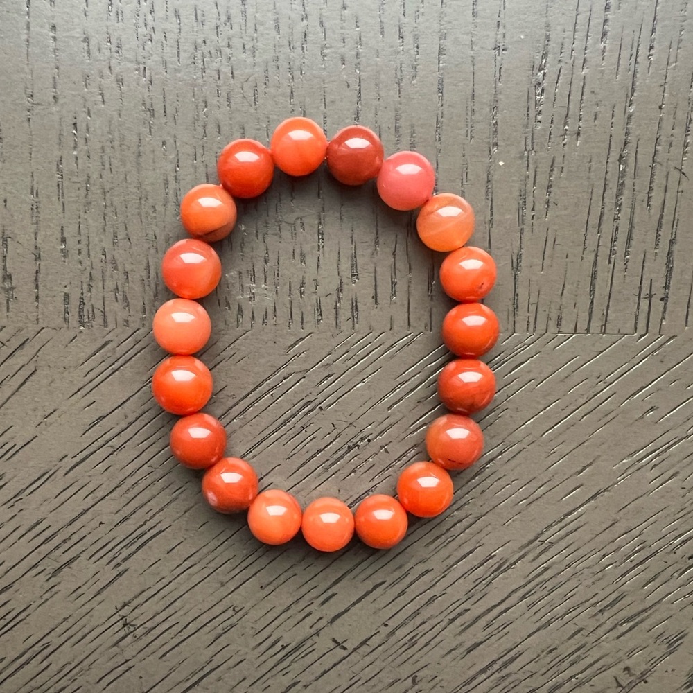 Carnelian bracelet 10mm SIZE 6.5’ - Picture 4 of 7